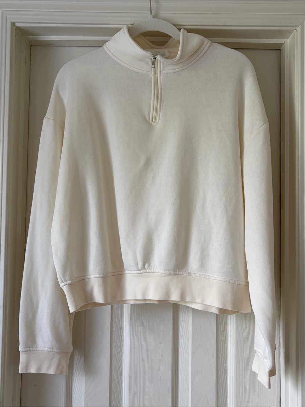 Double Zero Cream Half-Zip Pullover